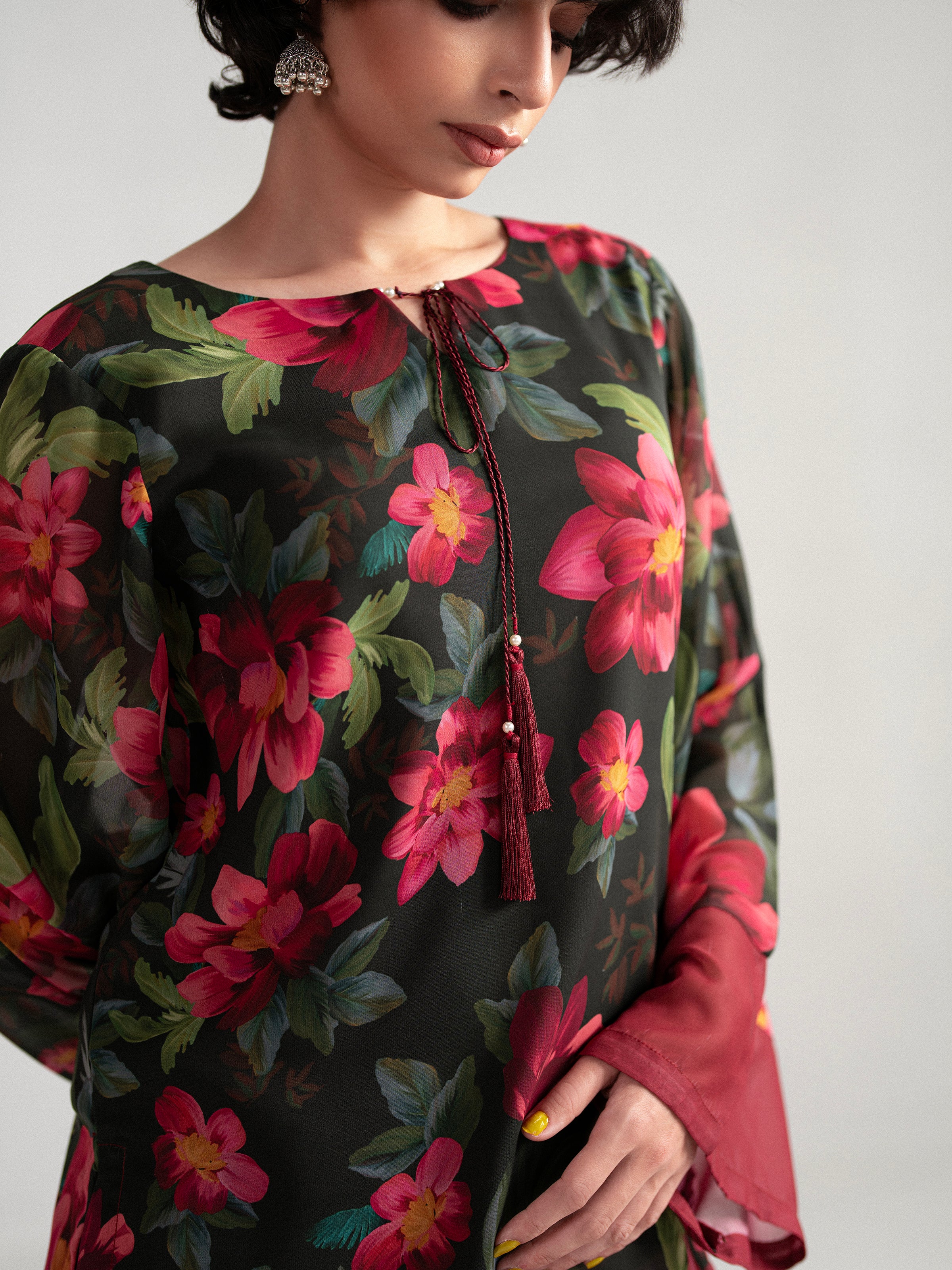 Dark Floral - Kurti