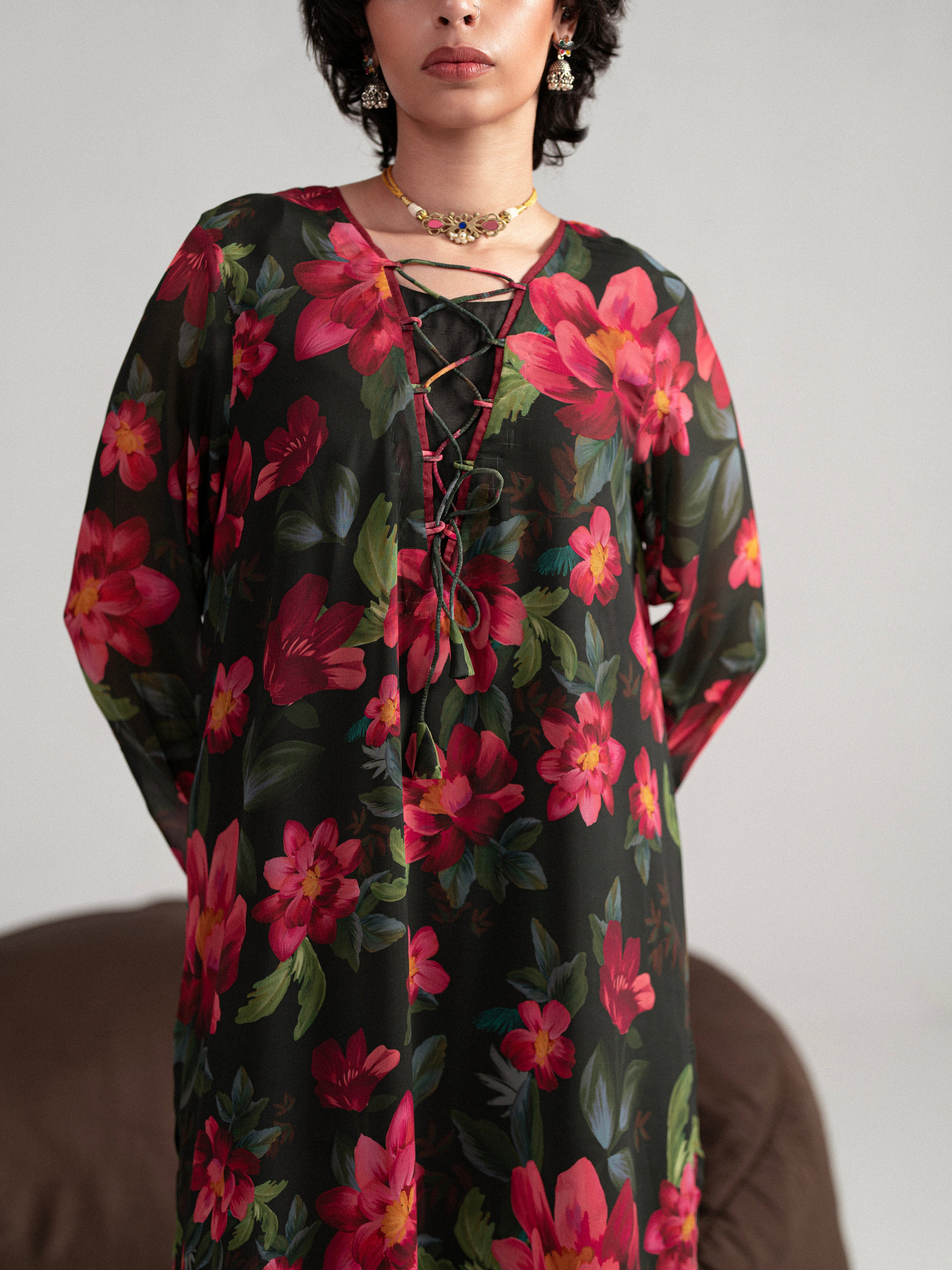 Dark Floral - 3 Pc Set