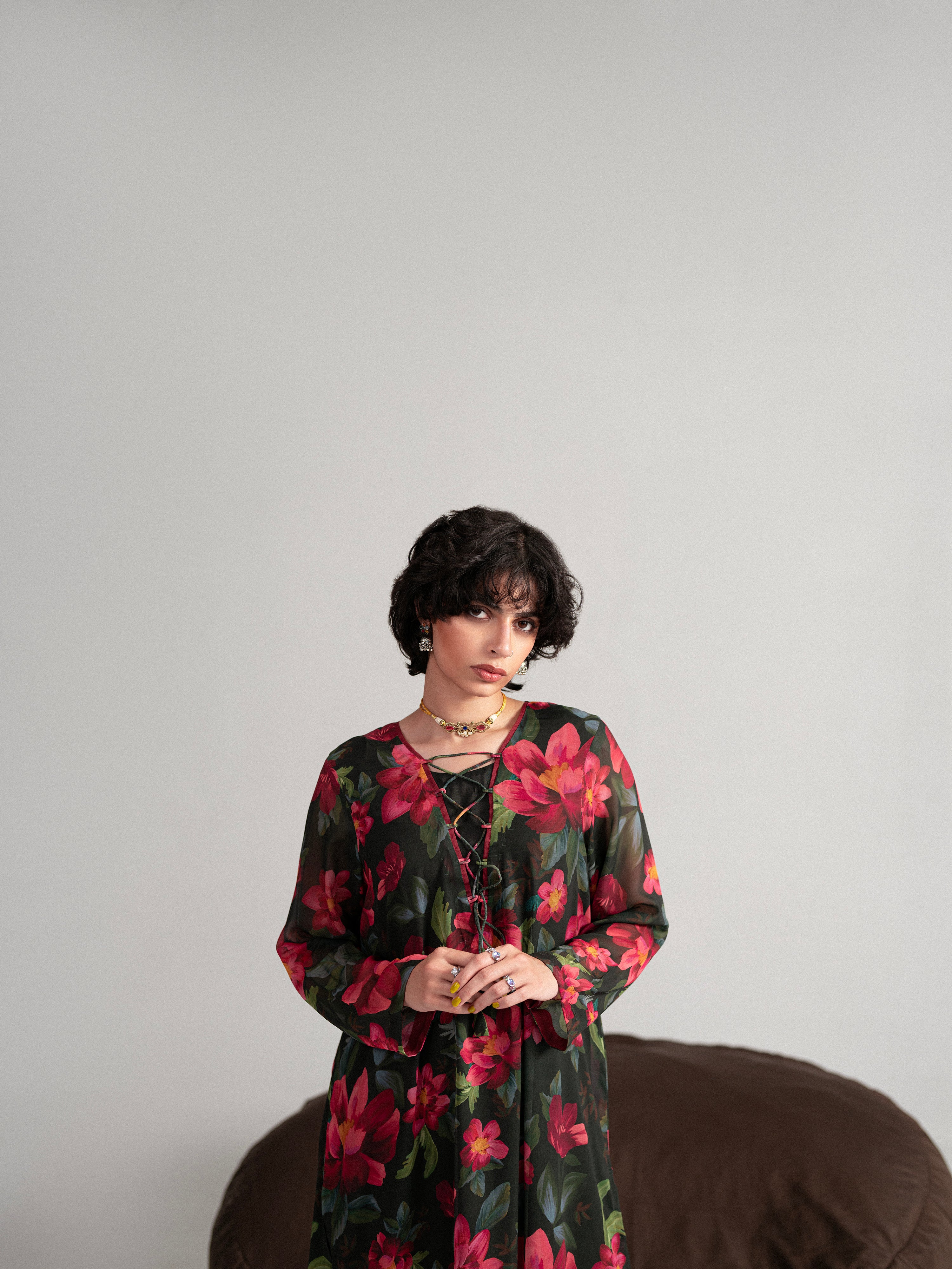 Dark Floral - 3 Pc Set