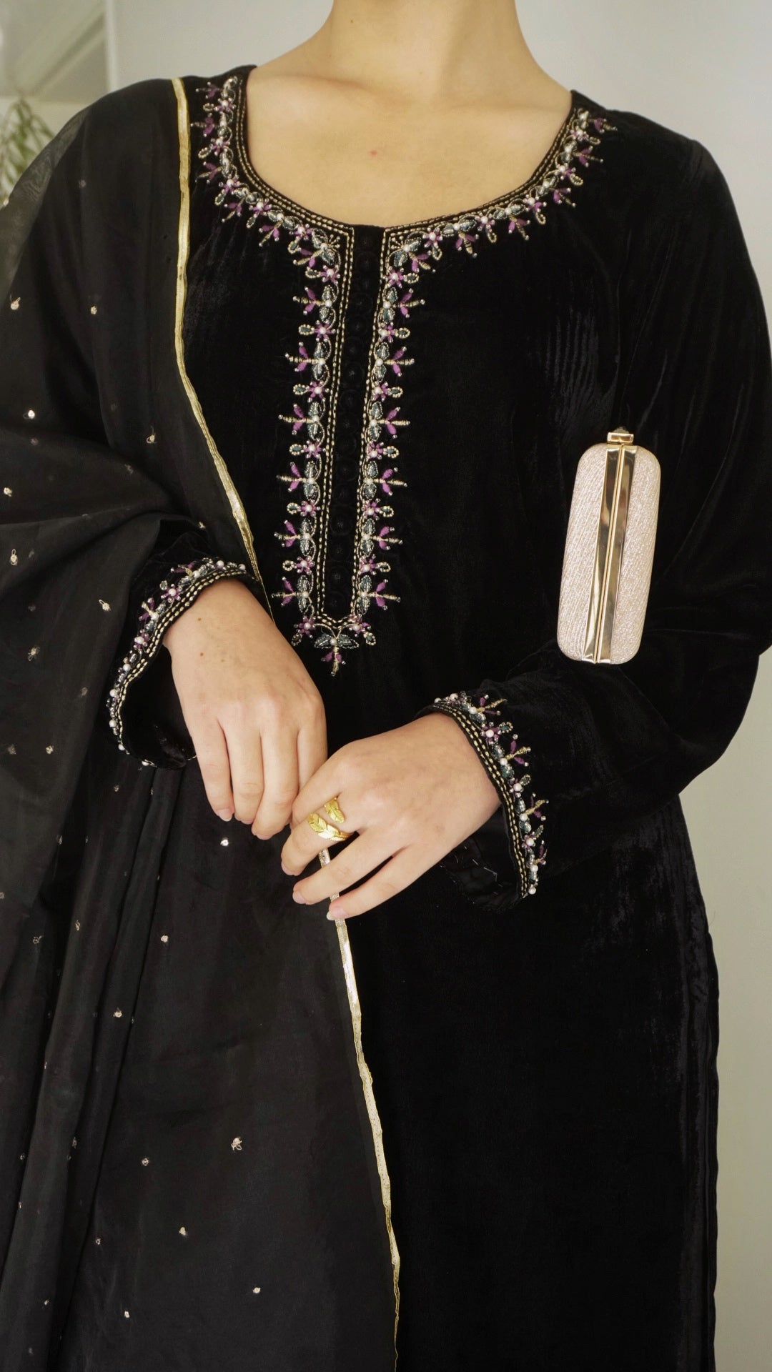 Jannat Velvet 3 Pcs Set